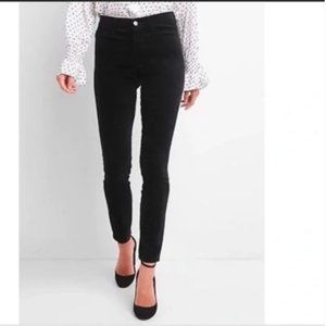 GAP 1969 Black Velvet Always Skinny Pants Size 30R
